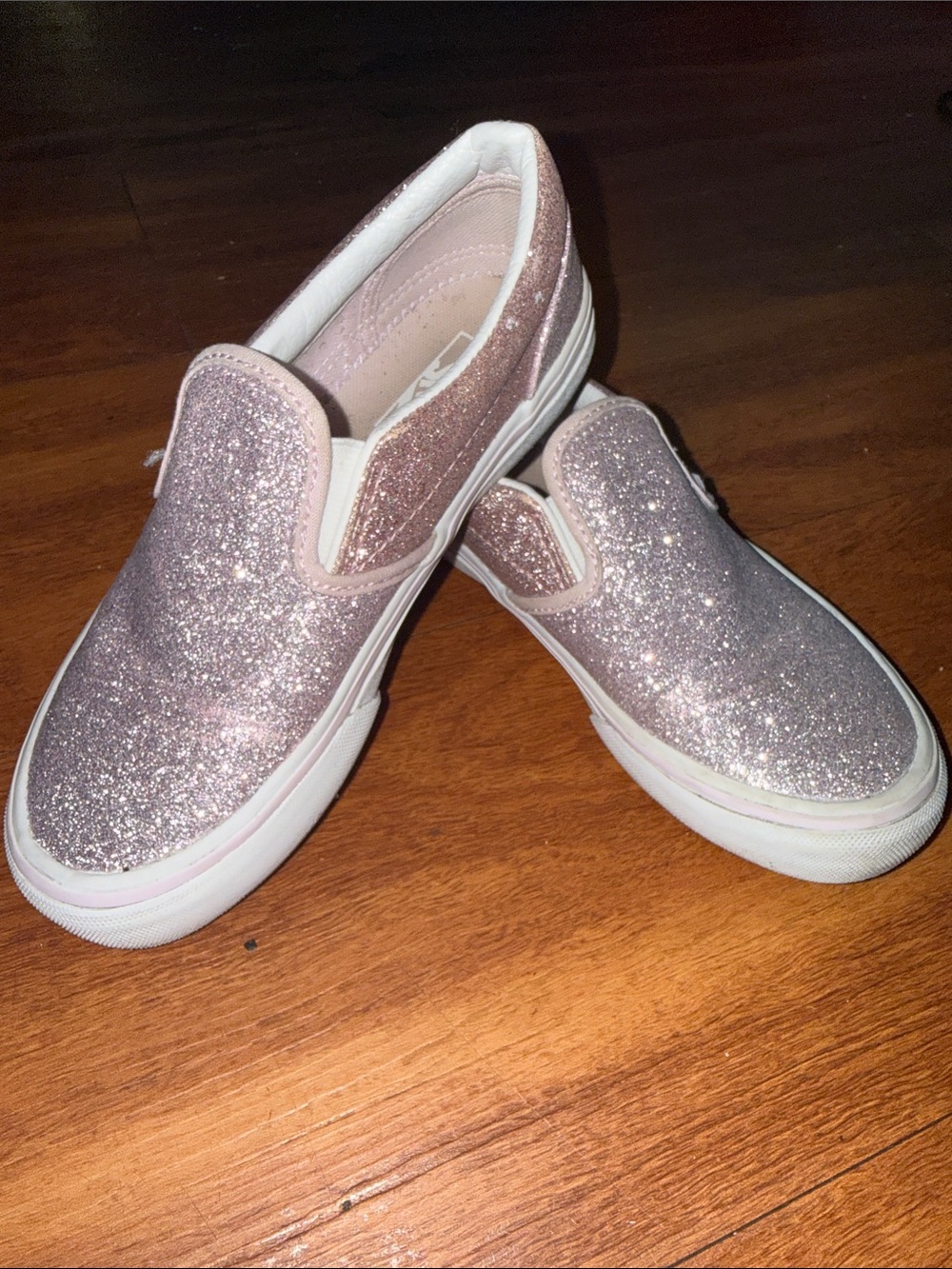 Vans Kids Glitter Slip-On Sneakers - Rose ✨ ✨✨Gold Sparkle 🩷🌸